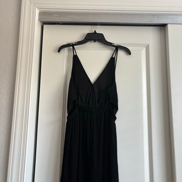 Lulus Lost in Paradise Black Maxi Dress V Neck Essential Strappy Sz S - Picture 6 of 13
